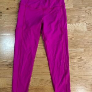 Victoria Secret Knockout Vibrant Pink Leggings W/Pockets Sz M
